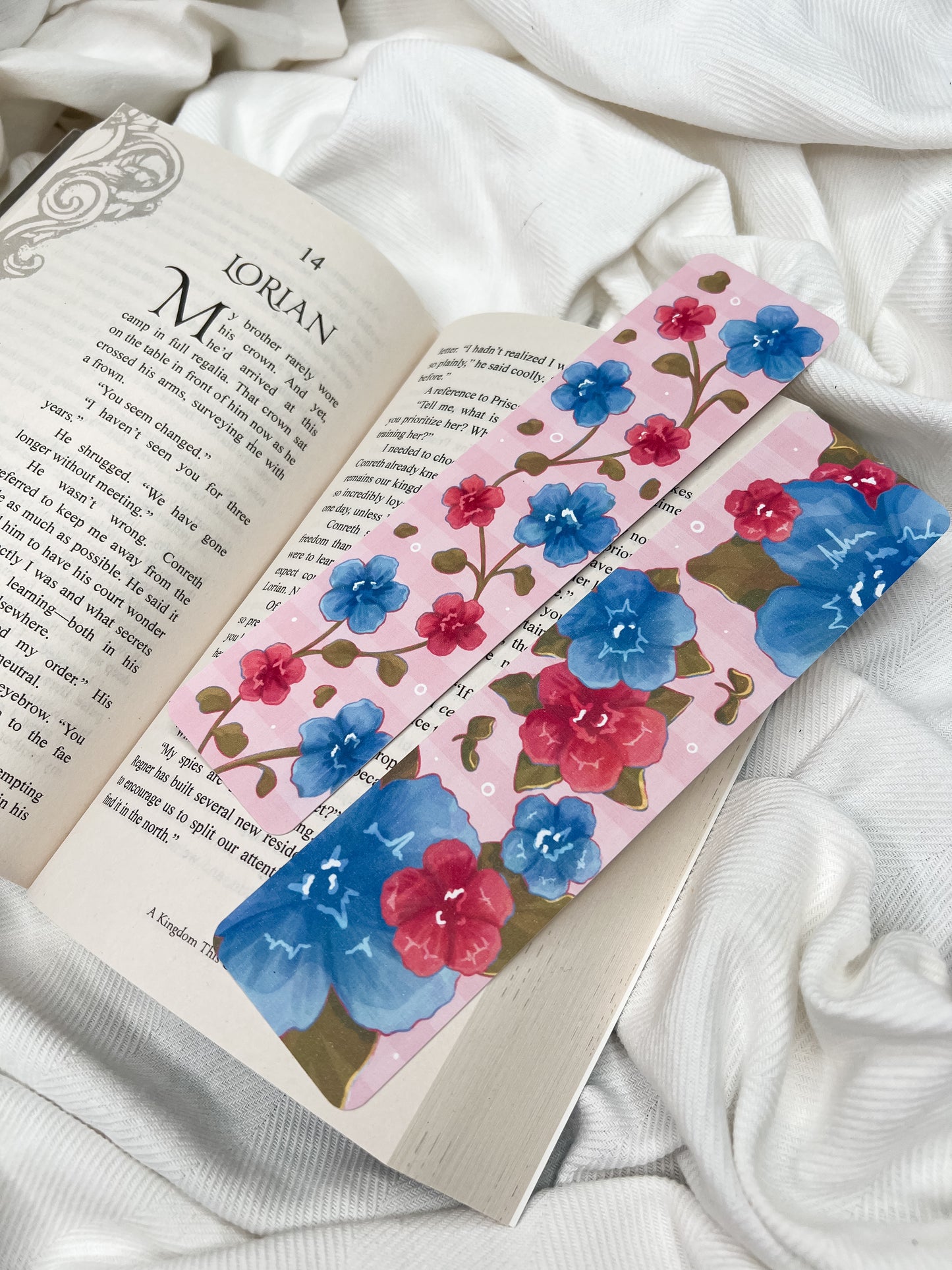 Pretty Pansies & Gingham Bookmarks