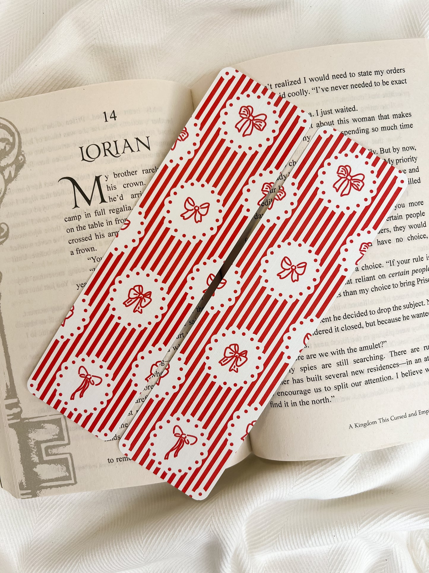 My Heart Belongs to Fictional Characters & Bow Bookmarks