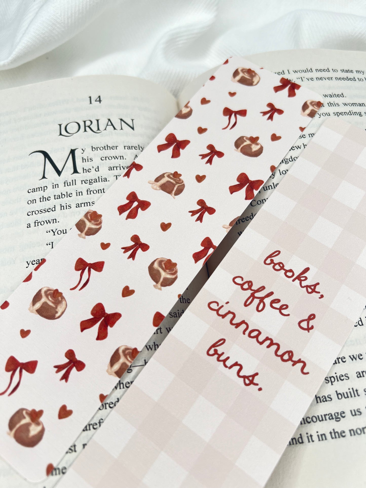 Cinnamon Bun & Gingham Bookmarks