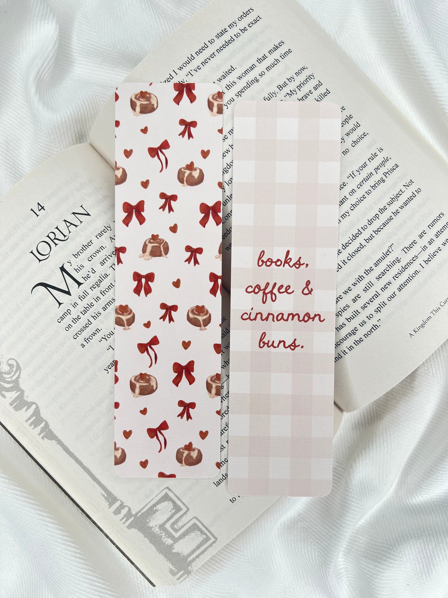 Cinnamon Bun & Gingham Bookmarks