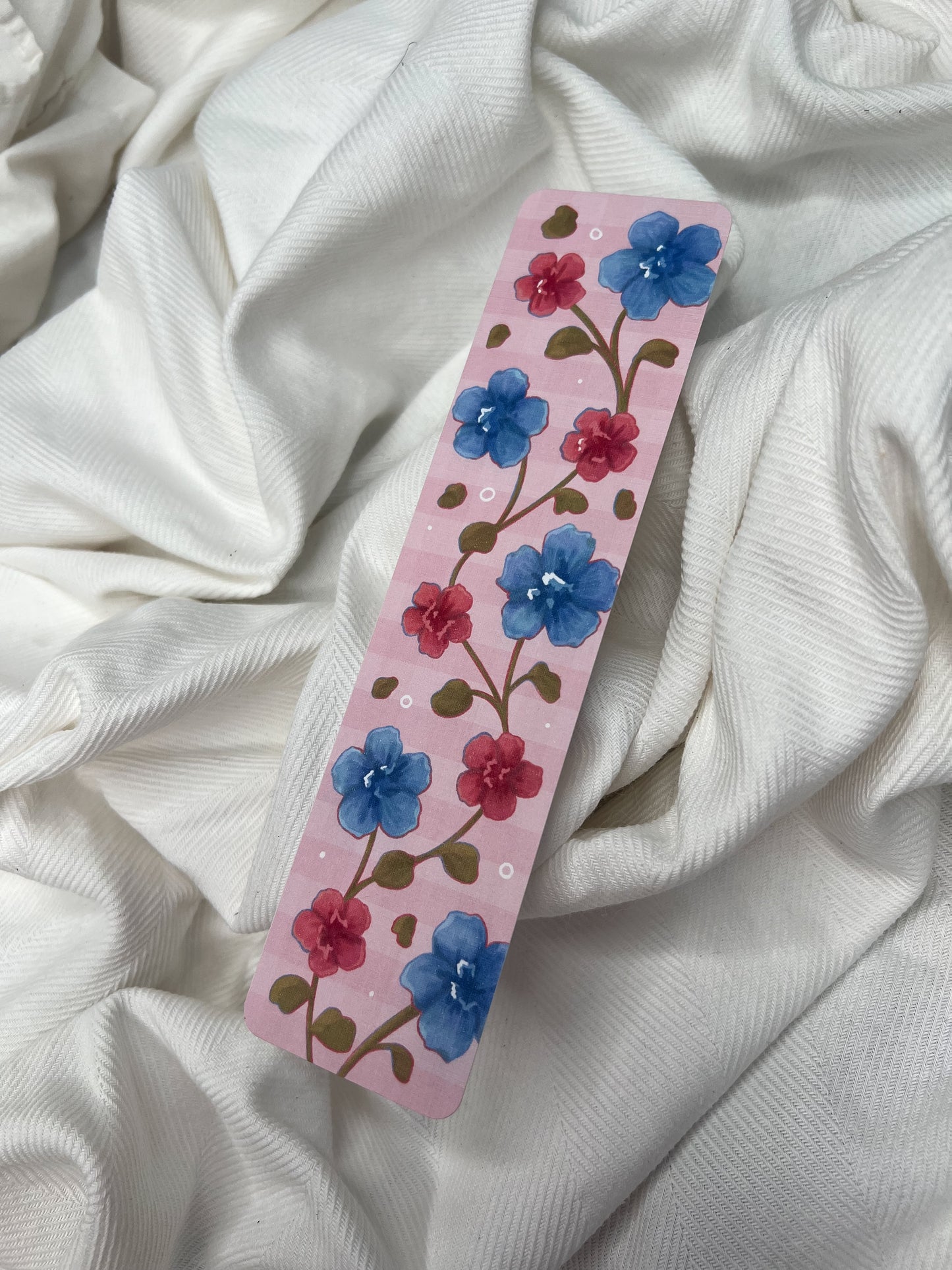 Pretty Pansies & Gingham Bookmarks