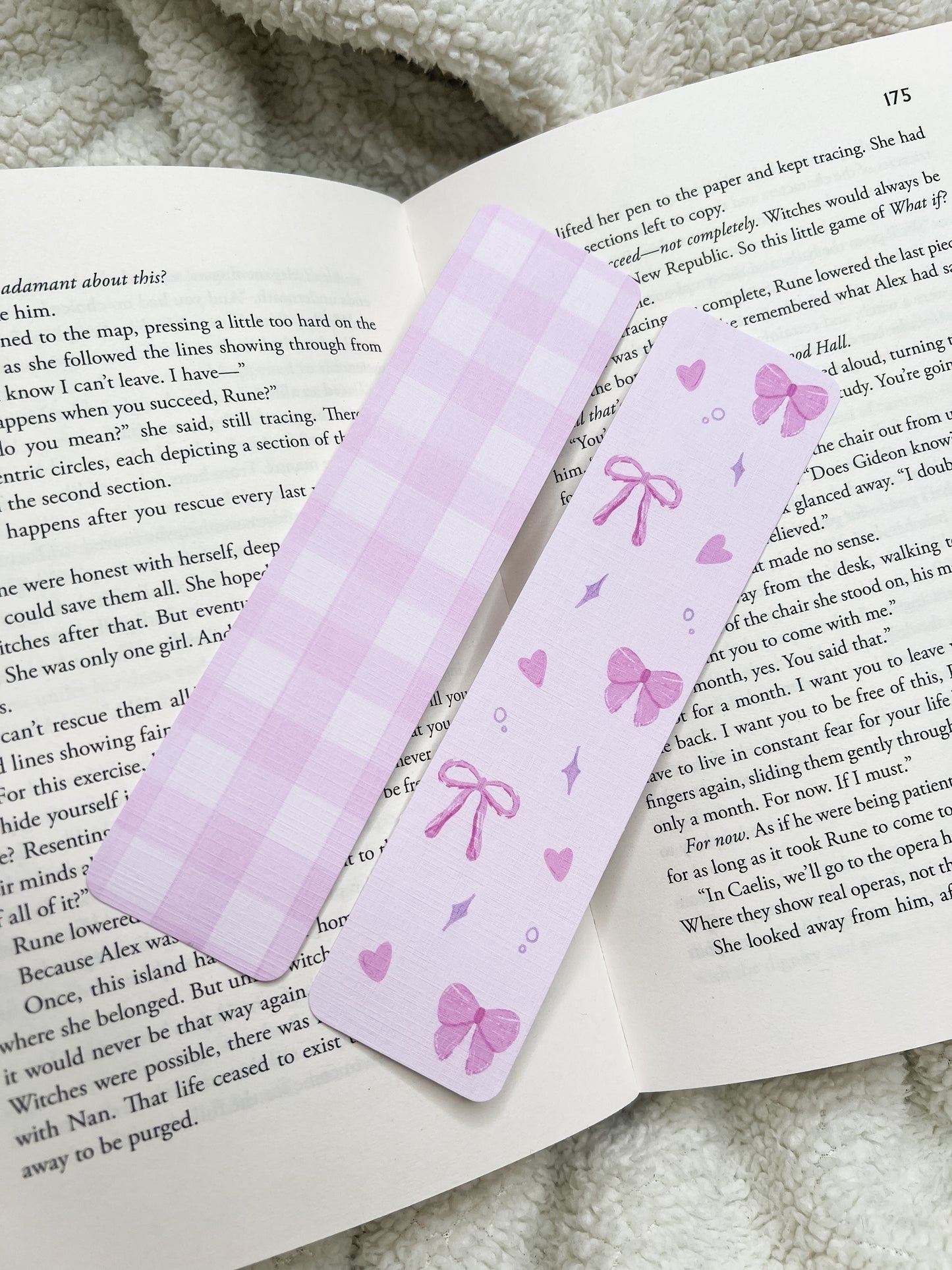 Coquette Bows & Gingham Bookmarks
