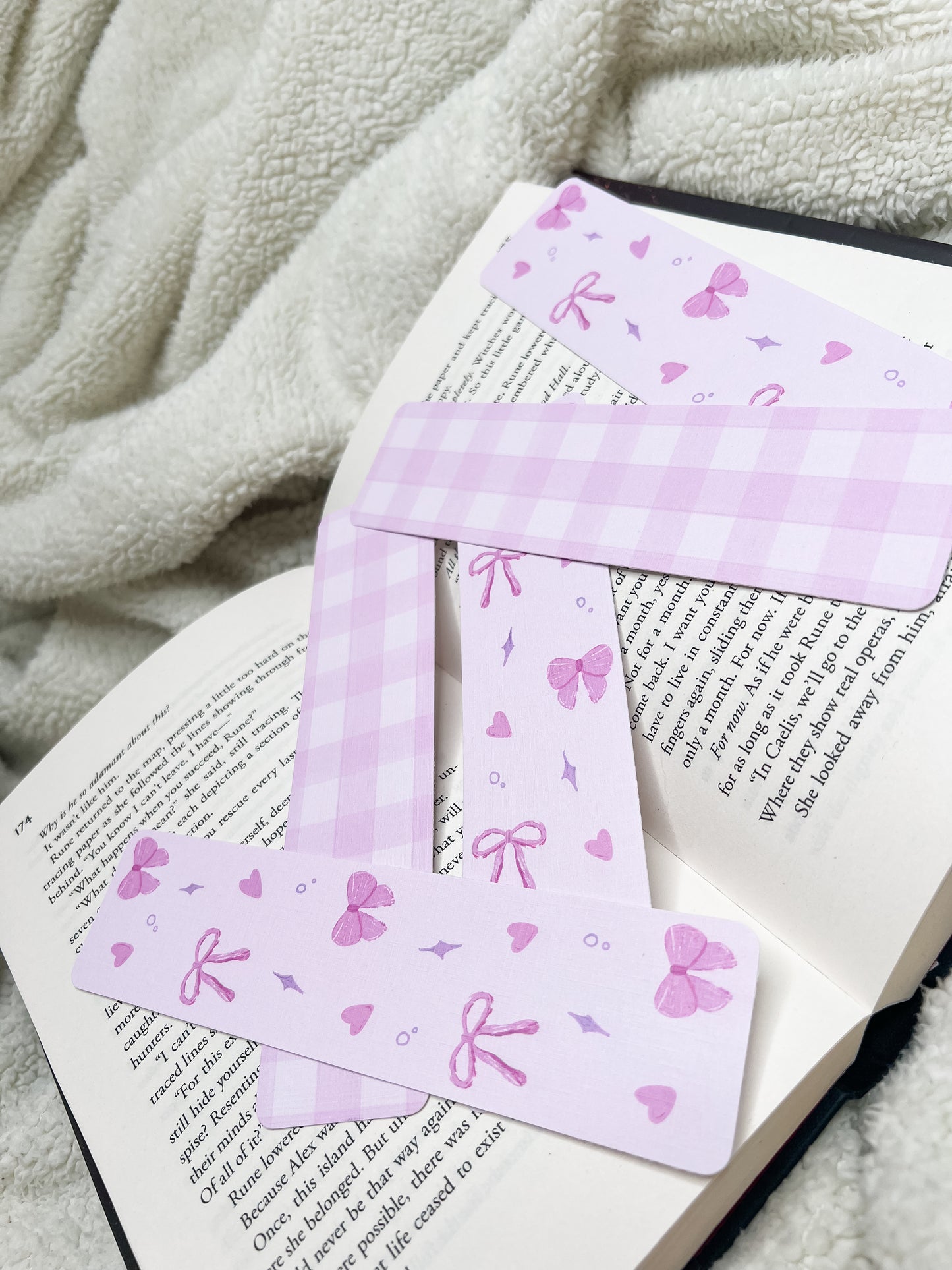 Coquette Bows & Gingham Bookmarks