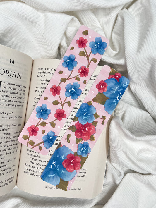 Pretty Pansies & Gingham Bookmarks