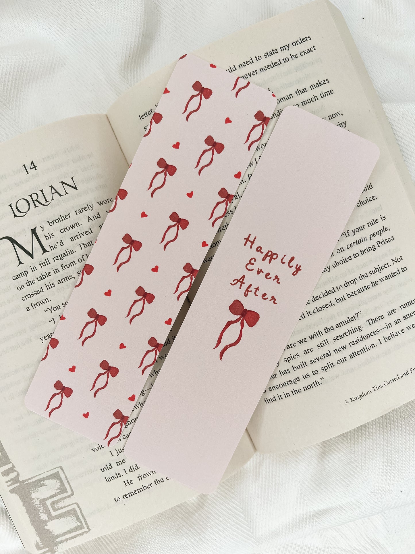 Happily Ever After & Bow Bookmarks
