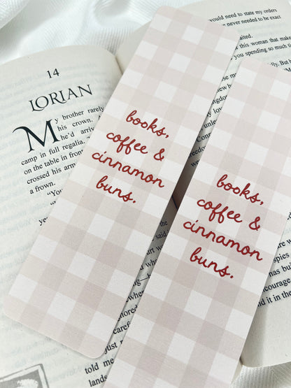 Cinnamon Bun & Gingham Bookmarks
