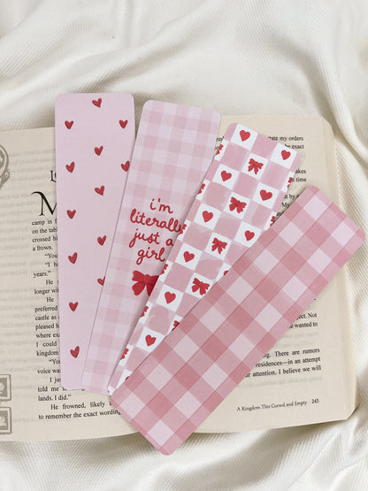 I’m Literally Just a Girl & Gingham Hearts Bookmark Bundle
