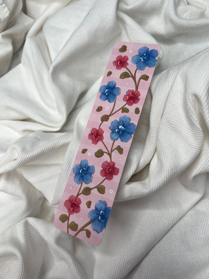 Pretty Pansies & Gingham Bookmarks