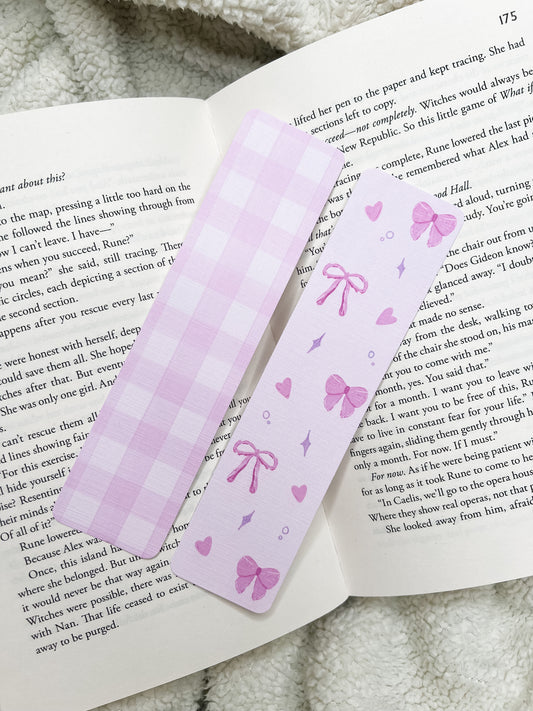 Coquette Bows & Gingham Bookmarks