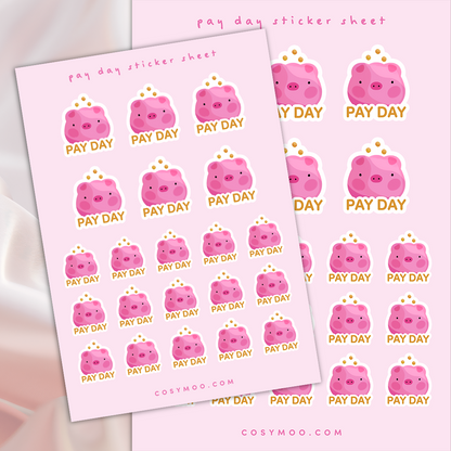 Pay Day Planner Sticker Sheet