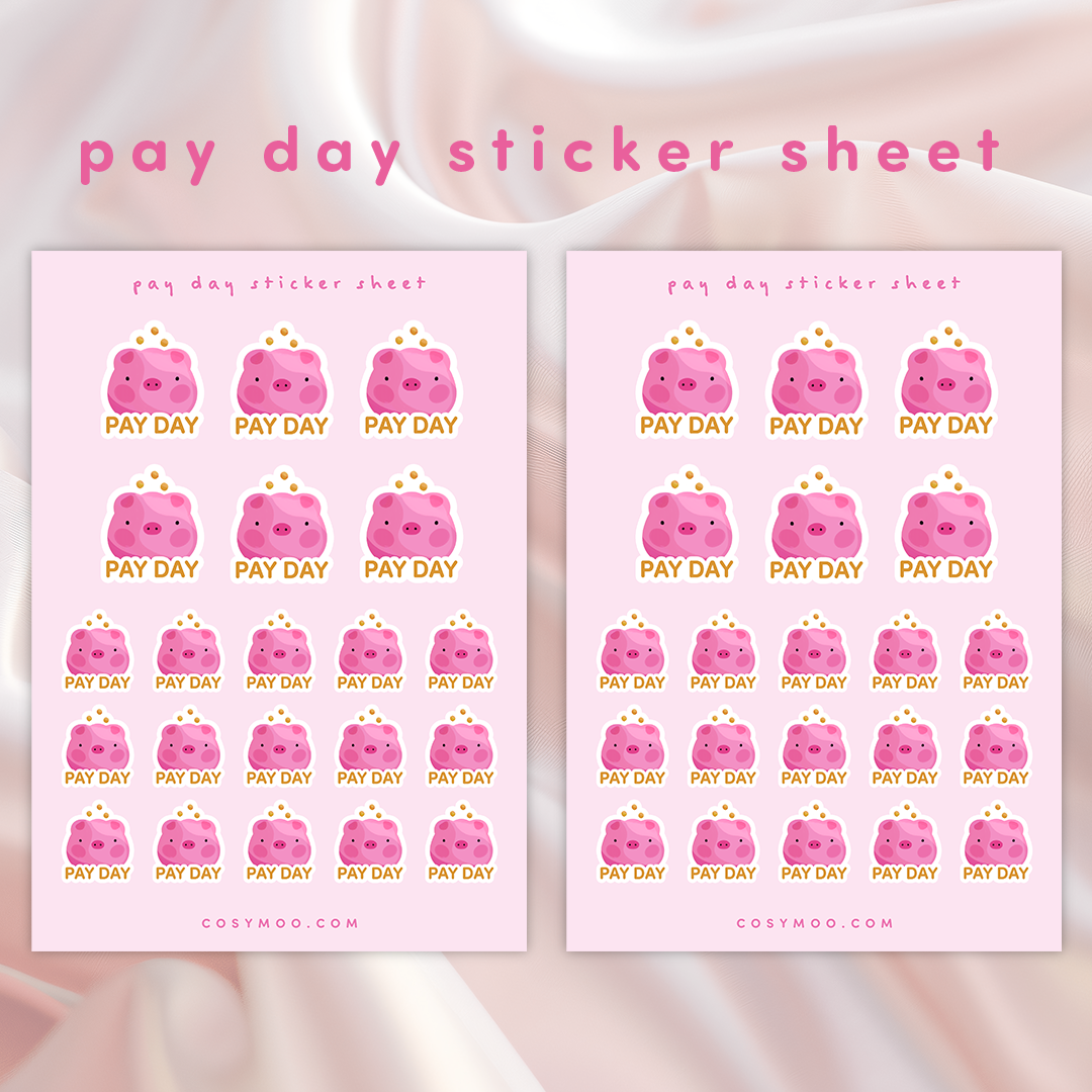 Pay Day Planner Sticker Sheet