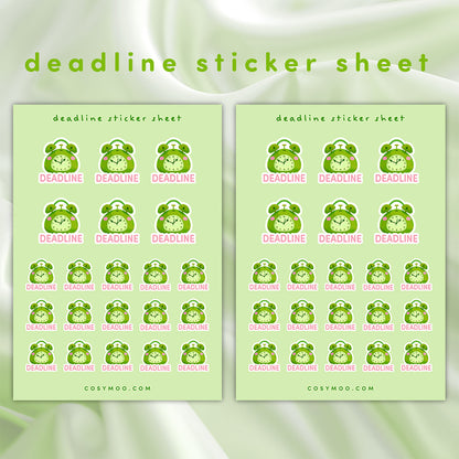 Deadline Planner Sticker Sheet