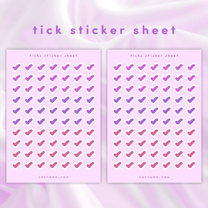 Ticks Planner Sticker Sheet