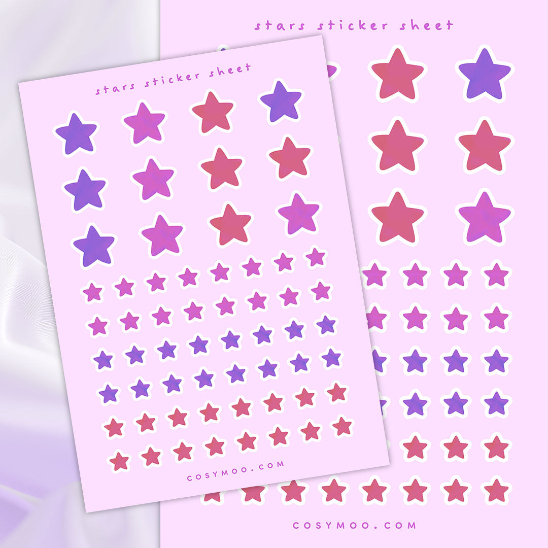 Stars Planner Sticker Sheet