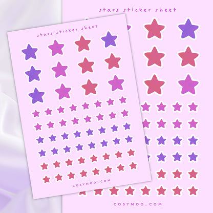 Stars Planner Sticker Sheet