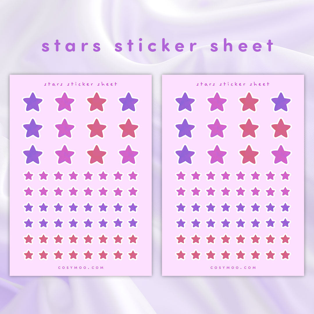 Stars Planner Sticker Sheet