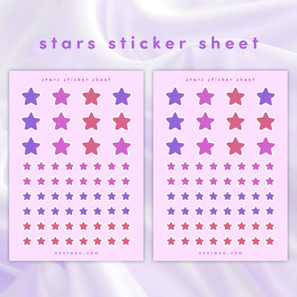 Stars Planner Sticker Sheet