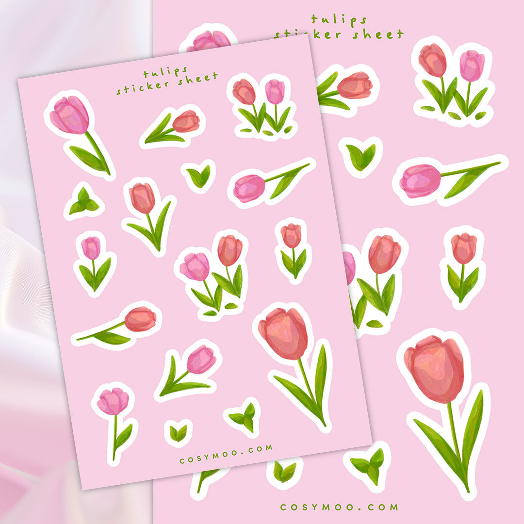 Tulips Planner Sticker Sheet